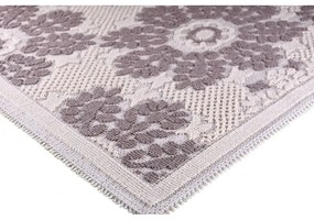 Tappeto in cotone grigio e beige , 60 x 90 cm Papatya - Vitaus