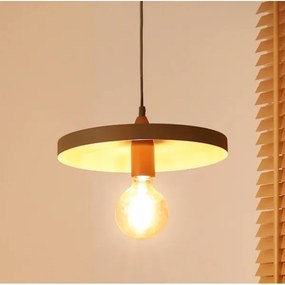 Duolla - Lampada a sospensione su cavo IRONLINE 1xE27/15W/230V Ø 30 cm beige/ramato