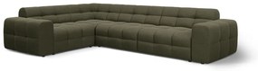 Divano angolare verde (con penisola a sinistra/a L) Kendal – Micadoni