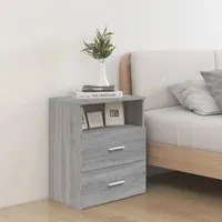 Comodino Grigio Sonoma 50x32x60 cm cod mxl 30808