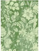 Mindthegap Carta da parati Flowery Ornament - Green & White