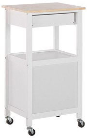 Carrello da cucina legno bianco SIENA Beliani