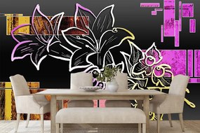Carta da parati – Illustrazione floreale