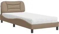 Letto con Materasso Cappuccino 80x200 cm Similpelle 3208686