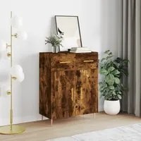 Credenza Rovere Fumo 69,5x34x90 cm in Legno Multistrato 827969