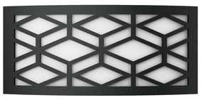 Applique Slim per Esterni con Griglia decorativa IP65 - E27 Nera