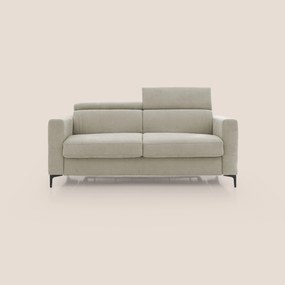 Gardenia divano letto materasso alto 18 cm con poggiatesta reclinabili e rivestimento impermeabile T02 panna