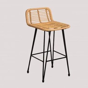 Sgabello Alto Da Giardino In Rattan Sintetico (66,5 Cm) Meibel Natural - Sklum