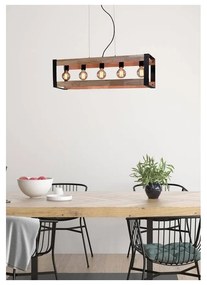 Lampada a sospensione nera 20x90 cm Varna - Candellux Lighting