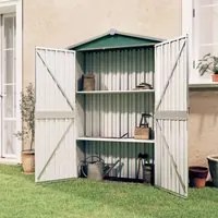 Capanno da Giardino Verde 107,5x46x183 cm in Acciaio Zincato cod mxl 65828