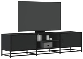 Mobile Porta Tv Nero 160x35x41 Cm İn Truciolato E Metallo /