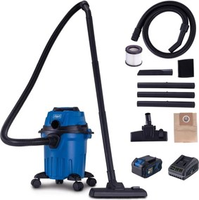 Bidone aspiratutto c-nts15-x 1 batteria 4,0Ah e caricabatteria ixes Scheppach