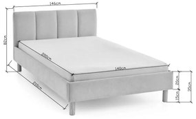 Letto matrimoniale imbottito beige rete non inclusa 140x200 cm Joker – Meise Möbel