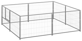 Gabbia Per Cani Argento 4 M² İn Acciaio /