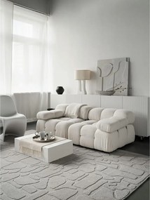 Tappeto in lana grigio chiaro 133x190 cm Morphic Dunes - Agnella