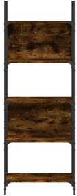 Libreria 5ripiani rovere fumo 60,5x24x166,5cm legno multistrato