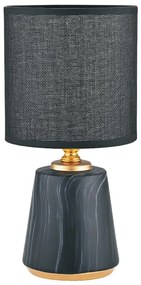 Zuma Line HS8605-BL - Lampada da tavolo 1xE14/40W/230V nero/oro/decorazione in marmo