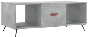Tavolino salotto grigio cemento 102x50x40 cm legno multistrato