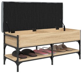 Panca porta scarpe rovere sonoma 102x42x45 cm legno multistrato