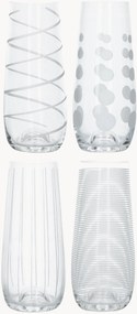 Set di 4 flute da champagne in cristallo Cheers