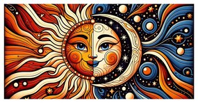 Quadro su tela – Volto solare e lunare