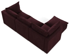 Divano angolare burgundy (con penisola a sinistra/con chaise lounge) Manao – Makamii