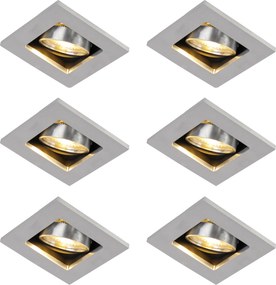 Faretto da incasso moderno in acciaio - Qure