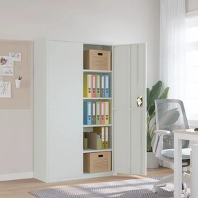 Armadio Classificatore Grigio Chiaro 105x40x180 Cm İn Acciaio /