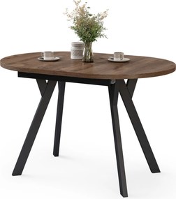 Tavolo ovale allungabile ALMO Rovere Marrone / gambe nere