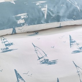 Set copripiumino e federa blu per letto singolo 135x200 cm Salcombe Boats – Catherine Lansfield