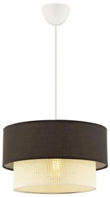 Lampadario a sospensione con cavo ECHO 1xE27/60W/230V marrone/crema