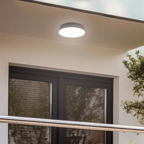 Lindby plafoniera LED da esterni Lahja, antracite, sensore, IP65