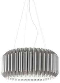 Lampadario Moderno 3 Luci Louise In Polilux Silver Made In Italy