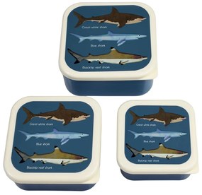 Portapranzo per bambini blu scuro 3 pz Sharks – Rex London