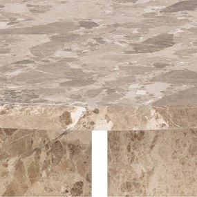 Tavolino rotondo in marmo marrone chiaro ø 90 cm Vega - Actona