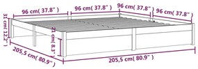 Giroletto Marrone Miele in Legno Massello 200x200 cm