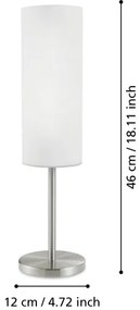 EGLO 85981 - Lampada da tavolo TROY 3 1xE27/60W