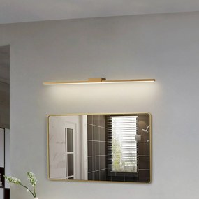 Lucande Luce per specchio a LED Kivana, rame, alluminio, 90 cm