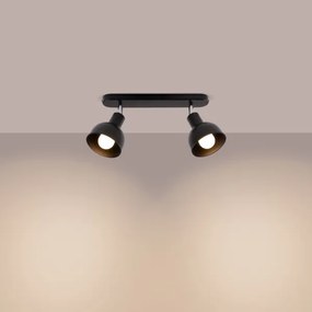 Sollux SL.1317 - Faretto ELBA 2xE27/15W/230V nero