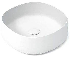 Lavabo da appoggio PADDLE quadrato in ceramica H 42 x P 42 cm bianco