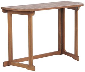 Tavolo pieghevole da balcone in legno di acacia 110 x 47 cm TREIA Beliani