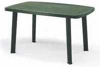 Tavolo da Giardino 138x87x72cm in plastica Rettangolare con Gambe smontabili colore verde Tomaino