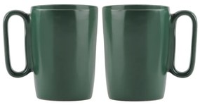 Tazze in set in verde scuro in gres 2 pz 250 ml Fuori – Vialli Design