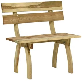 Panchina da Giardino 110 cm in Legno di Pino Impregnato