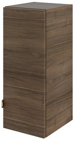 Pensile bagno Neo rovere noce in vetro SENSEA, 1 anta apertura da destra P 35 x L 30 x H 75 cm