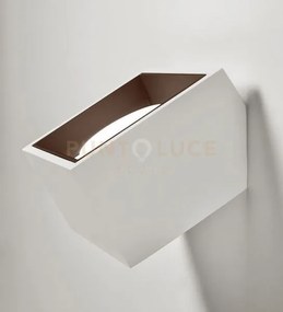 Nasso applique da parete 1 luce quadrata bronzo attacco gx53 120x120mm