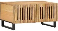 Tavolino da Salotto 80x51x40 cm Legno Massello di Mango Grezzo 377461