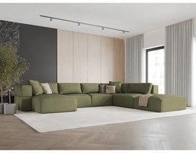 Divano a U angolare verde chiaro, angolo destro Esther - Milo Casa