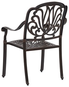 Set di 4 sedie da giardino alluminio marrone scuro ANCONA Beliani