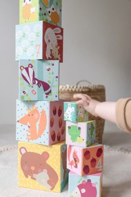 Cubi da sovrapporre - piramide - animali della foresta